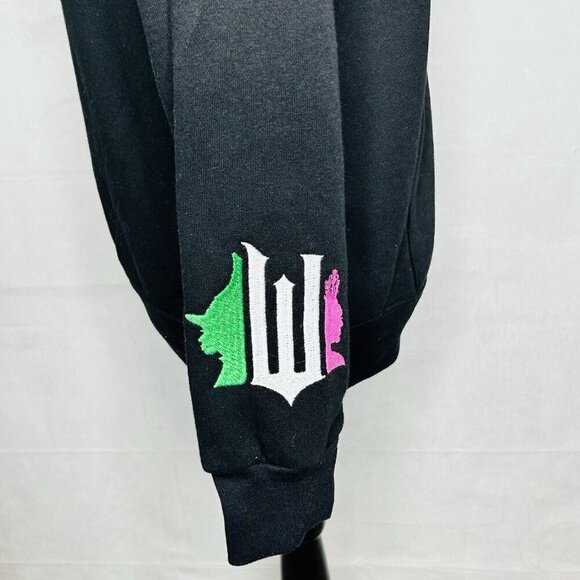Wicked Movie Hoodie Sweatshirt Womens Sz S Full Zip Embroidery Black NWOT - Picture 9 of 9